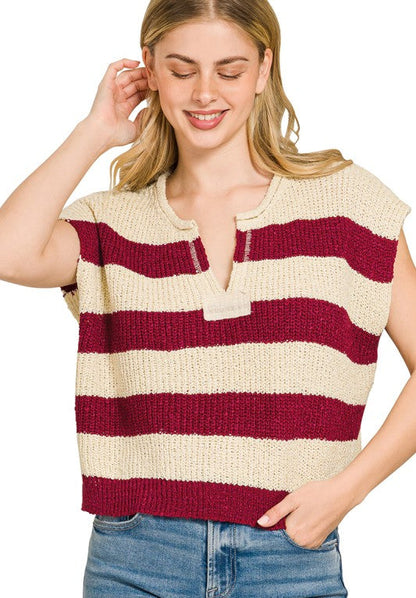 Potter Striped Knit Boxy Tee