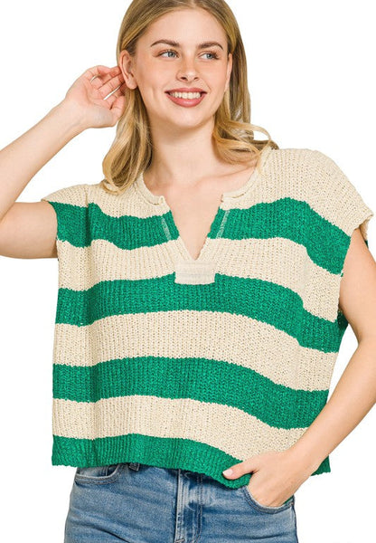 Potter Striped Knit Boxy Tee