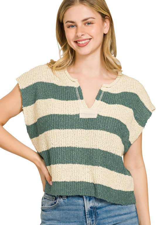 Potter Striped Knit Boxy Tee