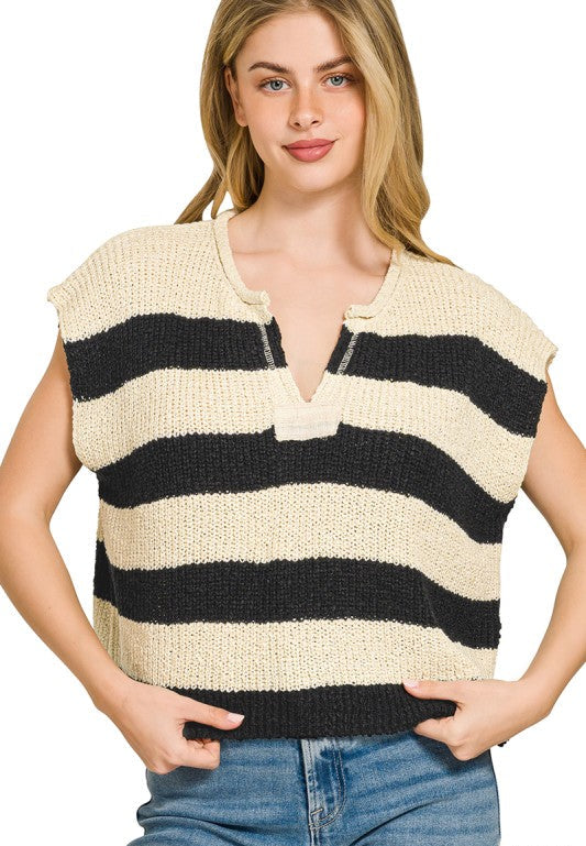 Potter Striped Knit Boxy Tee