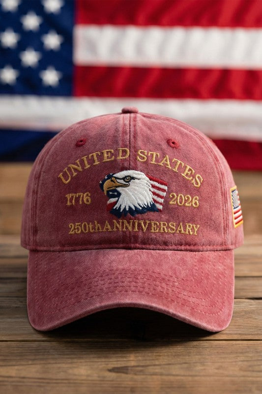 United States 250th Anniversary Maroon Hat