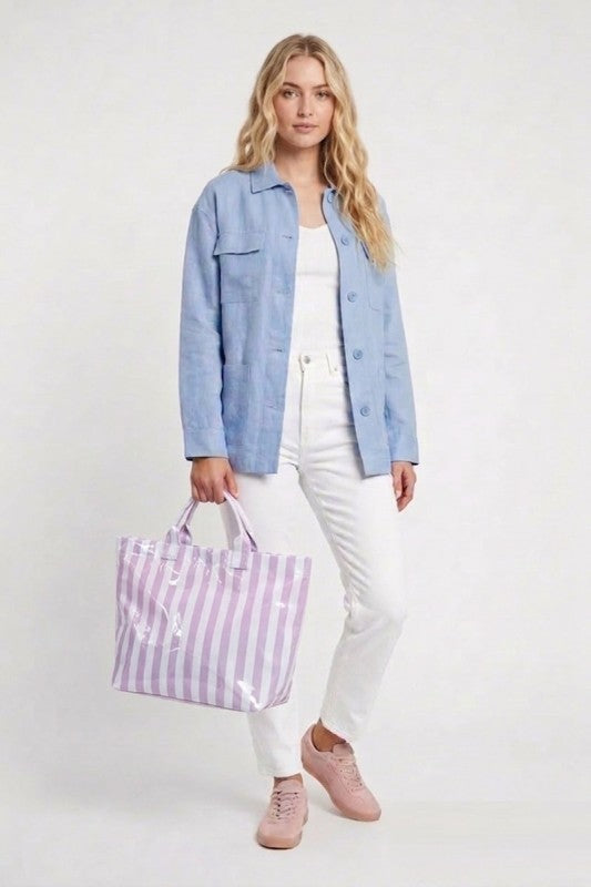 Striped Tote Bag