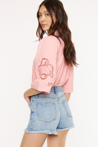 Kancan Betsy LW Frayed Shorts