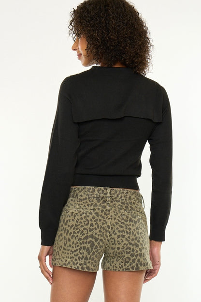 Kancan Miranda Muted Leopard Trouser Shorts