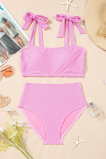 Winnie Striped Pink Bikini