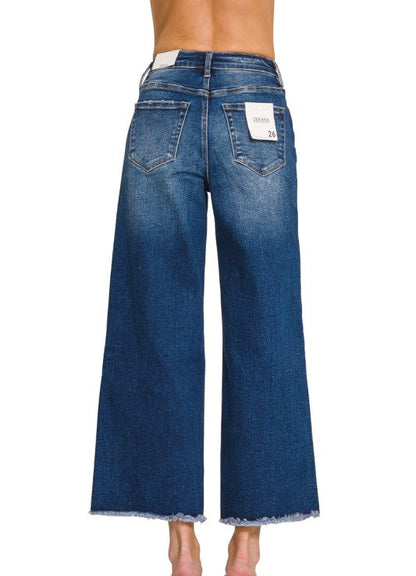 Zenana Cameron Wide Leg Cropped Jeans