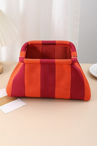 Roma Striped Clutch Purse