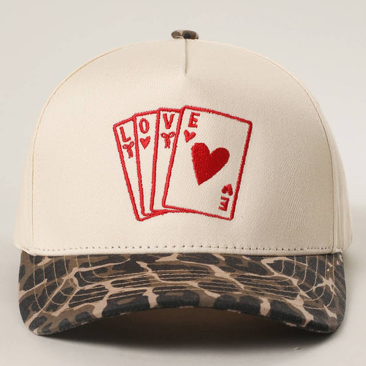 Romantic Love Cards Embroidered Leopard Hat