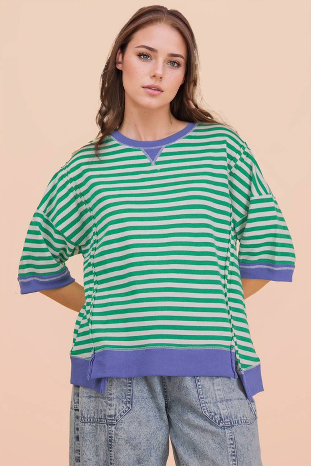 Larik Oversized Striped Tee