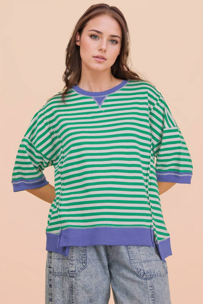 Larik Oversized Striped Tee