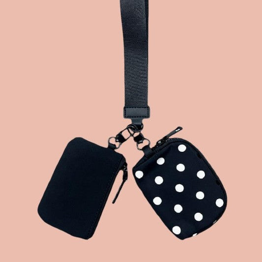 Double Coin Pouch Polka Dot Wristlet