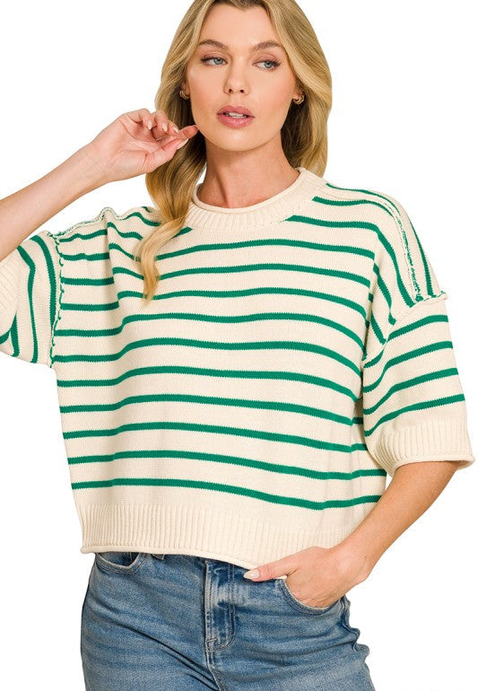 Everleigh Striped Knit Top