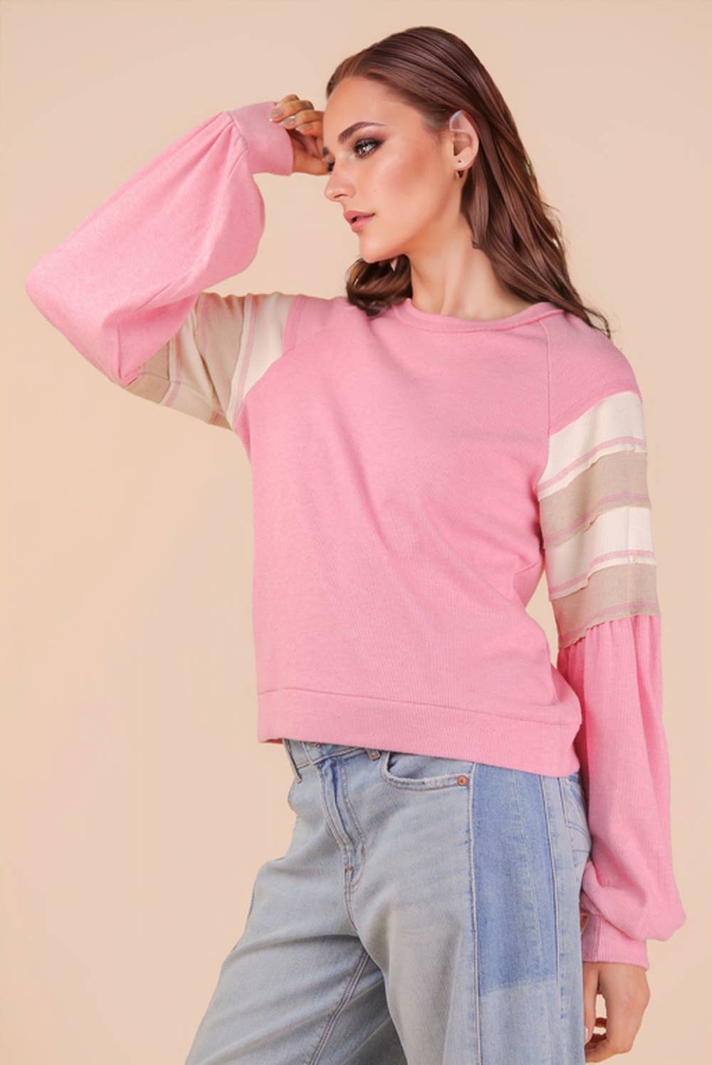 Rainey Color Block Longsleeve Top