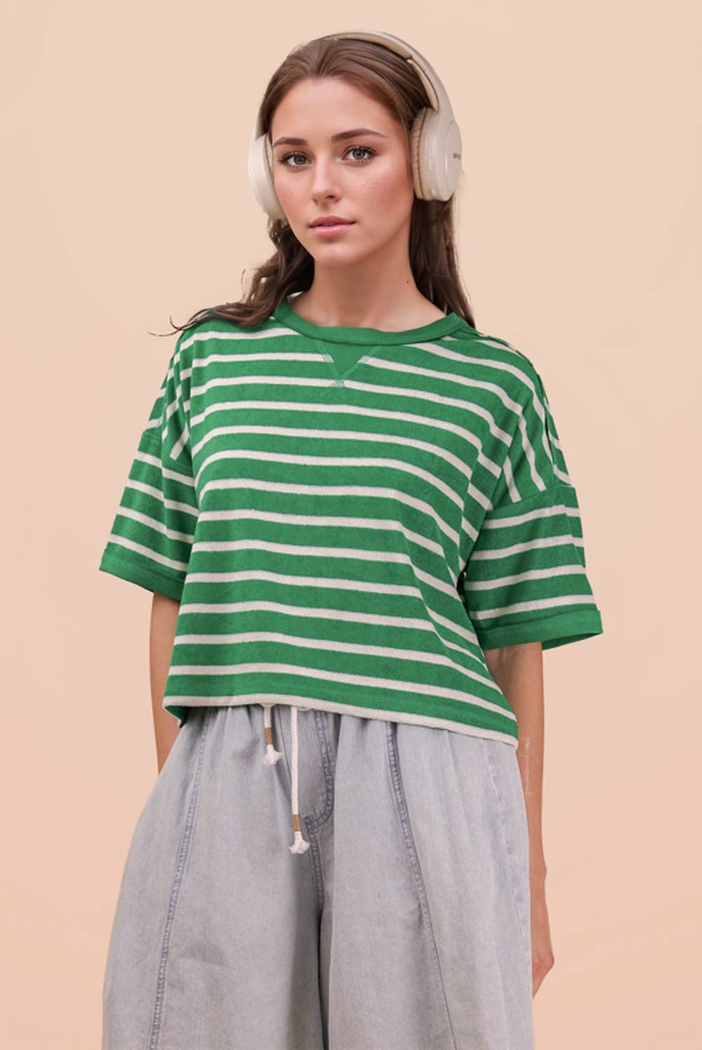 Alice Oversized Striped Boxy Tee