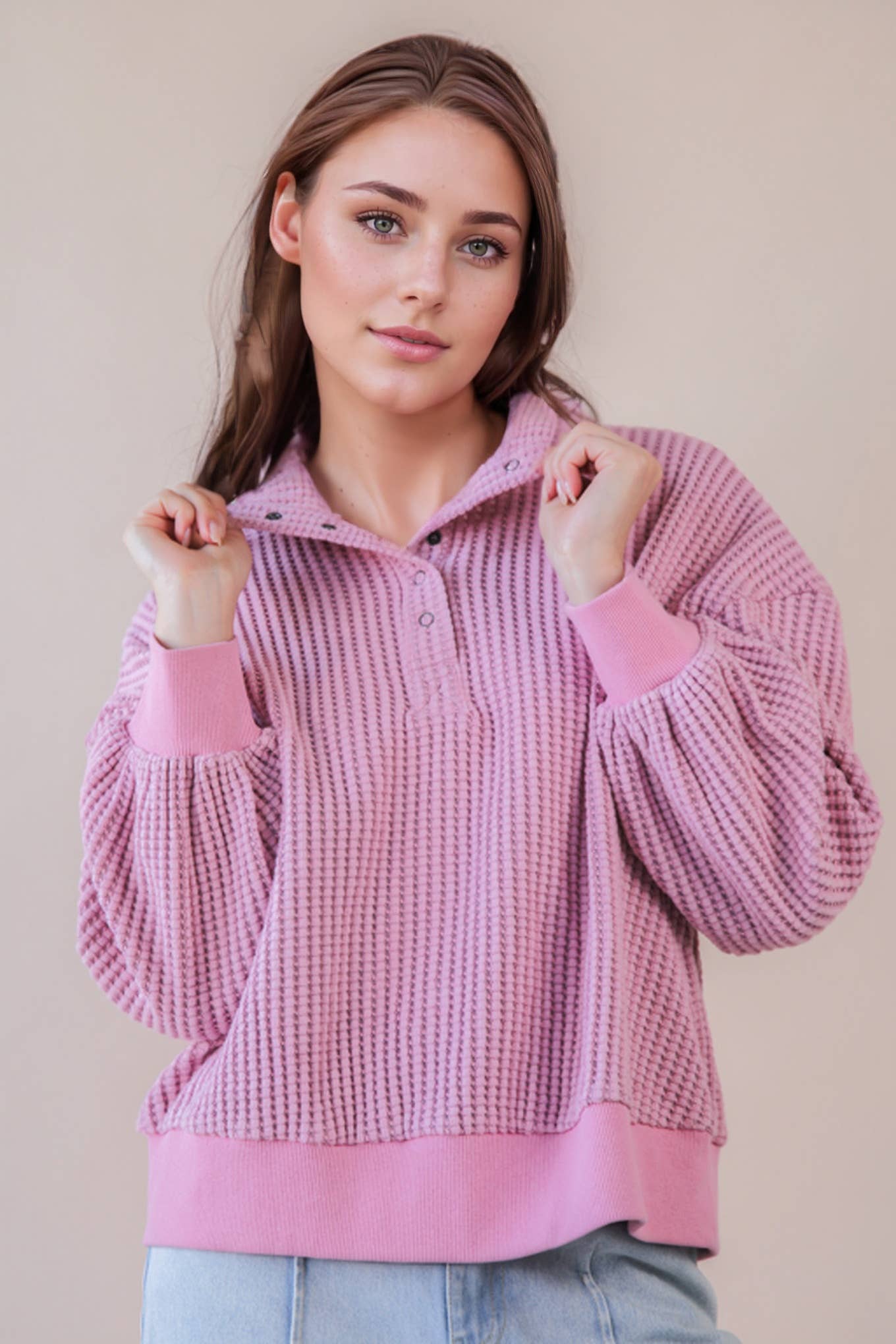 Apple Mineral Waffle Pullover