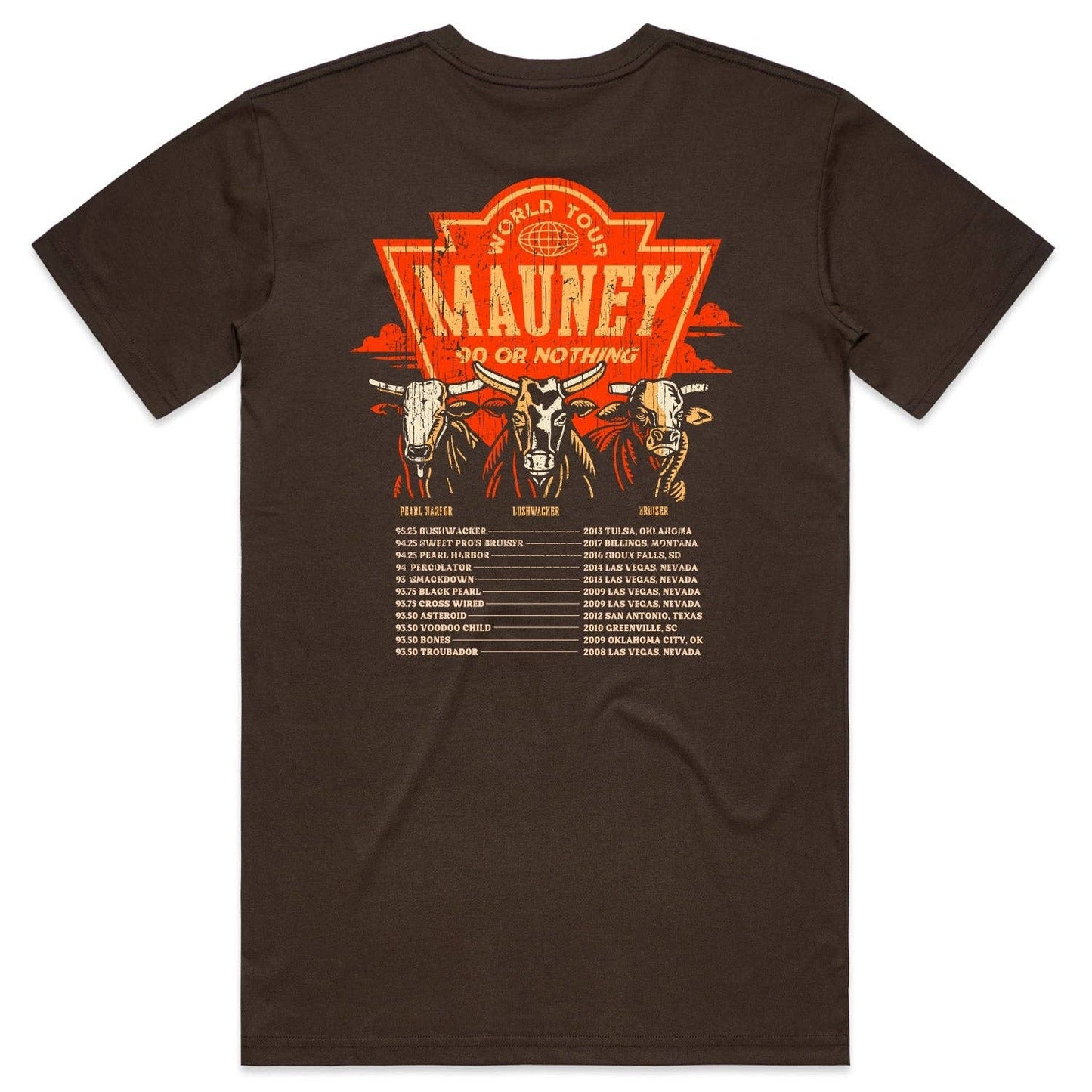 American Cattle Co Brown Mauney 90 or Nothing Tee