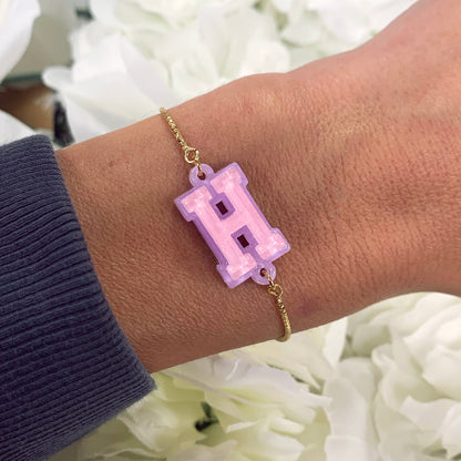 Varsity Letter Charm Bracelet