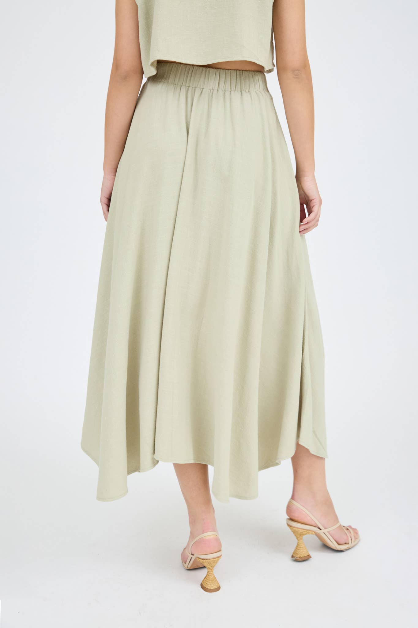 Nerissa Pleated Handkerchief Linen Skirt