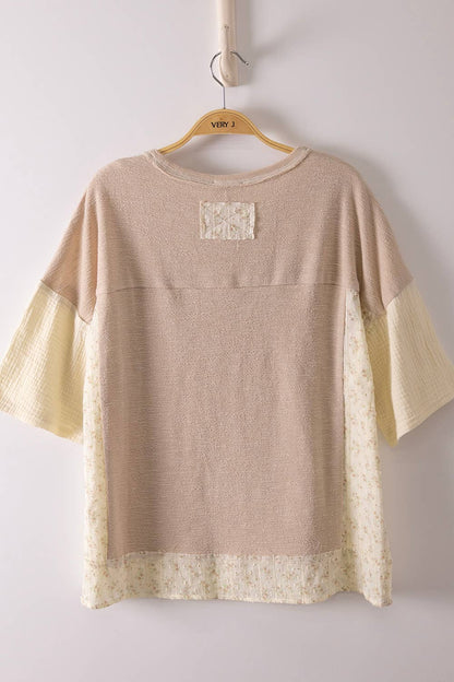 Jenny Floral Patchwork Boxy Tee