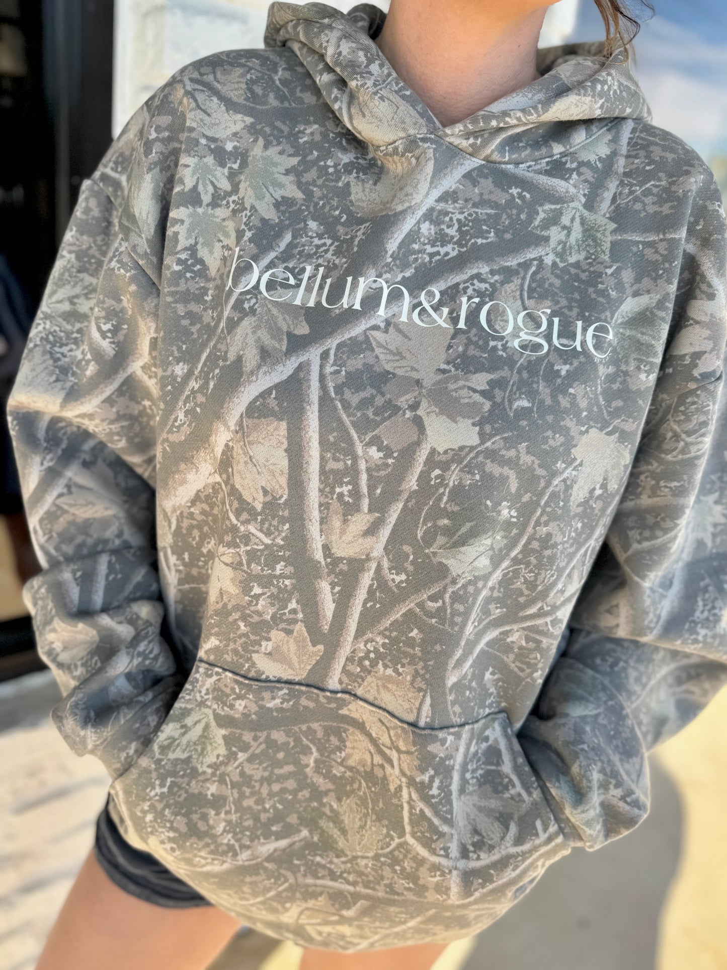 Adult Simple Logo Camo Hoodie