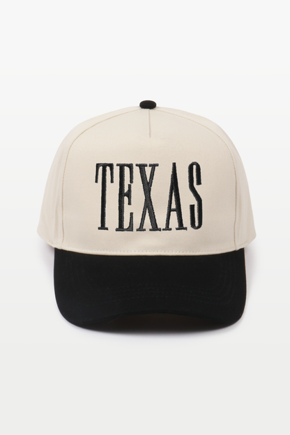 Texas Embroidered Black Hat