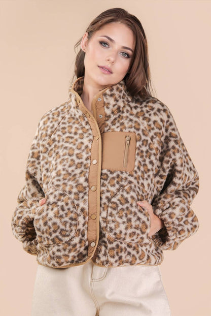 Danica Leopard Sherpa Jacket