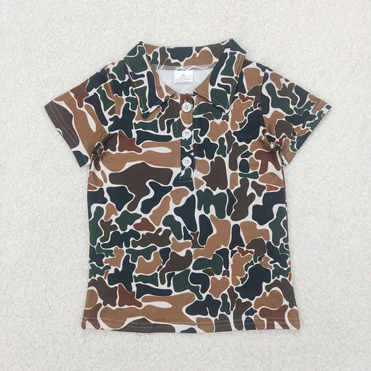 Boys Duck Camo Forest Polo
