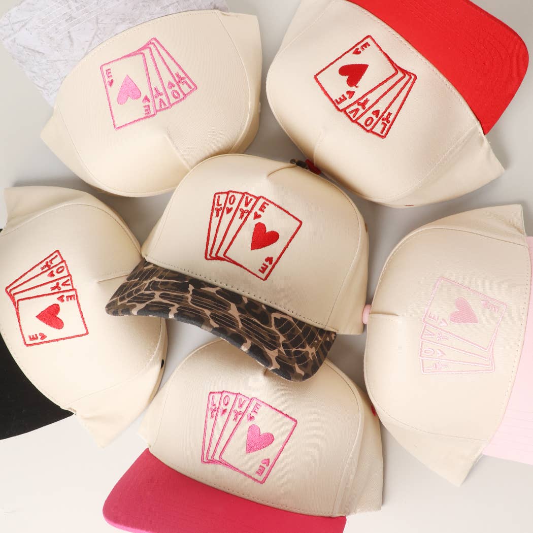 Romantic Love Cards Embroidered Leopard Hat