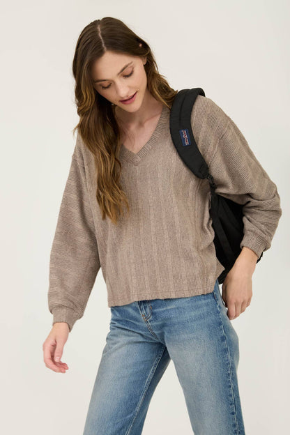 Carlin V-neck Relaxed Dolman Top