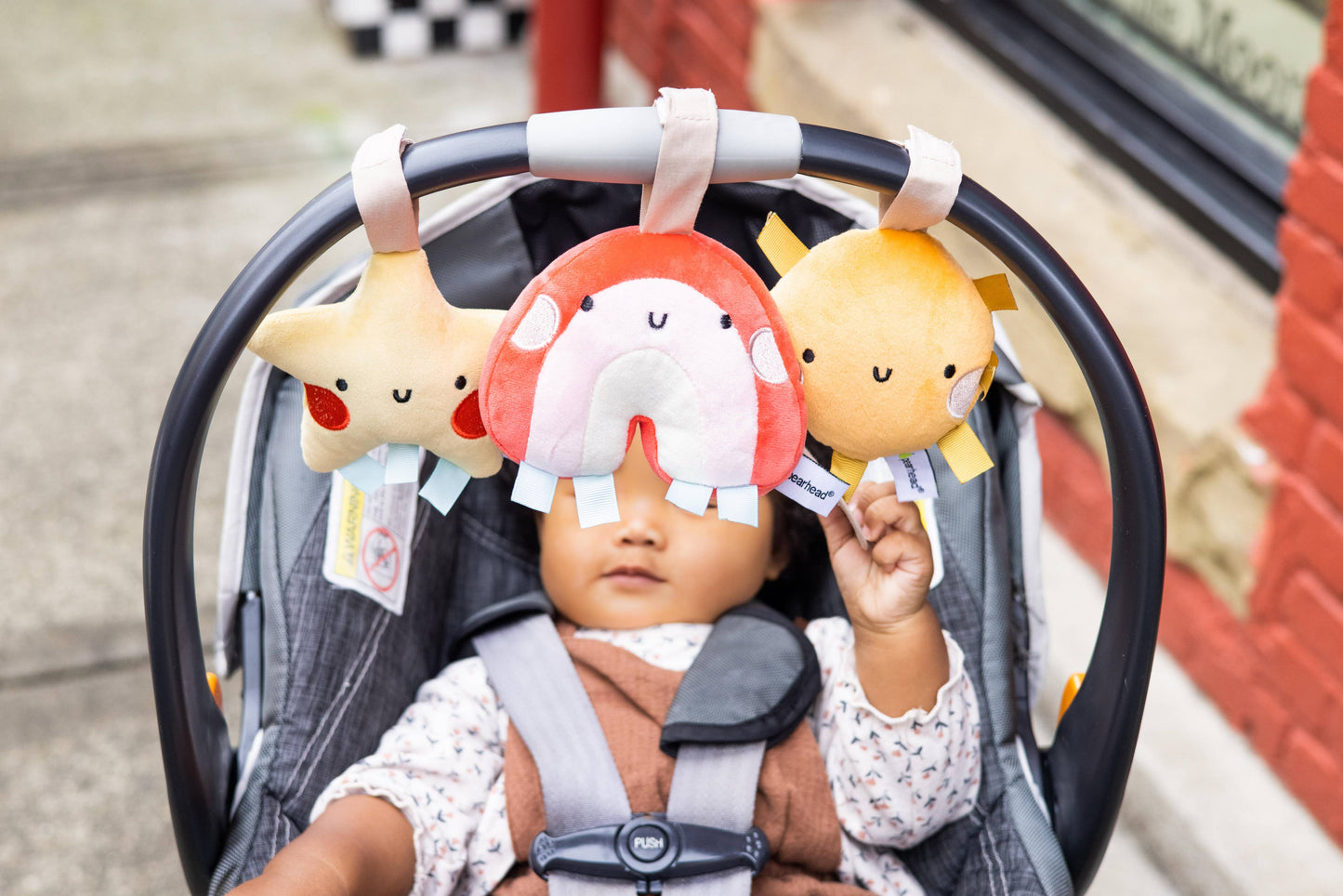 Baby Rainbow Sun and Stars Stroller Toy Set