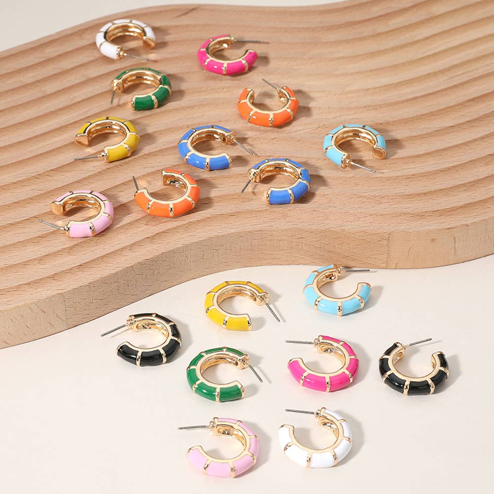 Virginia Bamboo Hoop Earrings