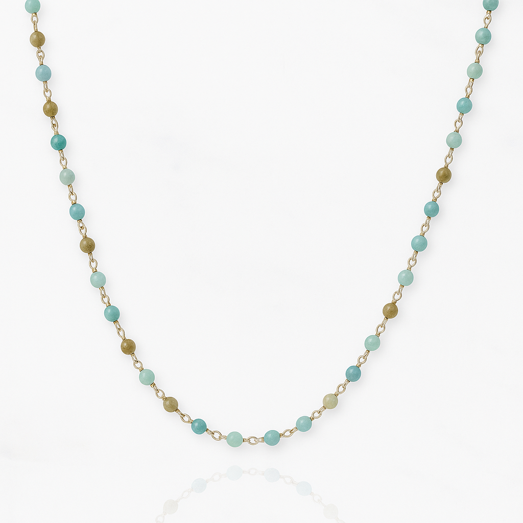 Solaris Faceted Bead Turquoise Necklace