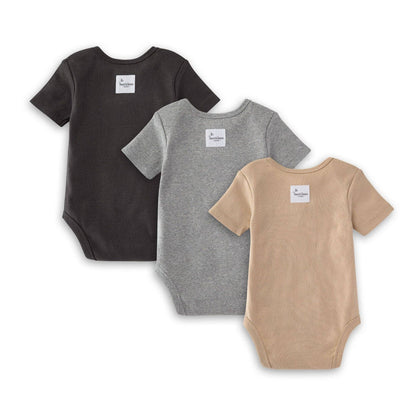 Baby Boys Burt's Bees Solid Onesie Trio
