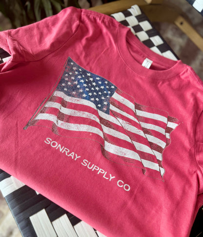 Sonray American Flag Boxy Tee