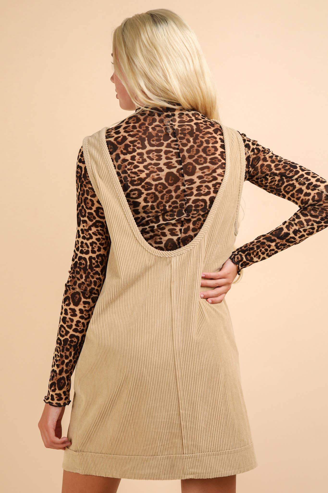 Montrouge Corduroy Backless Dress