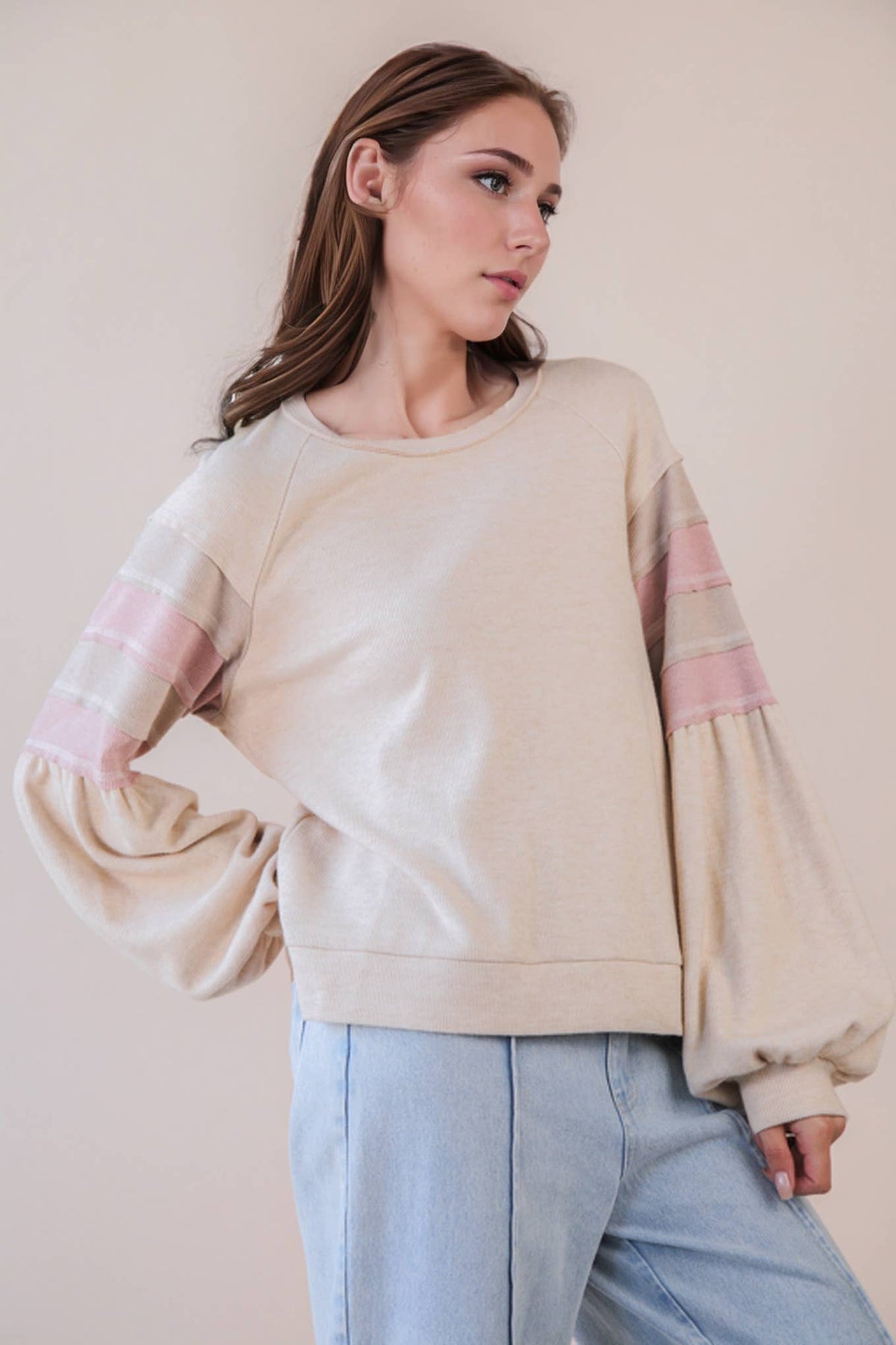 Rainey Color Block Longsleeve Top