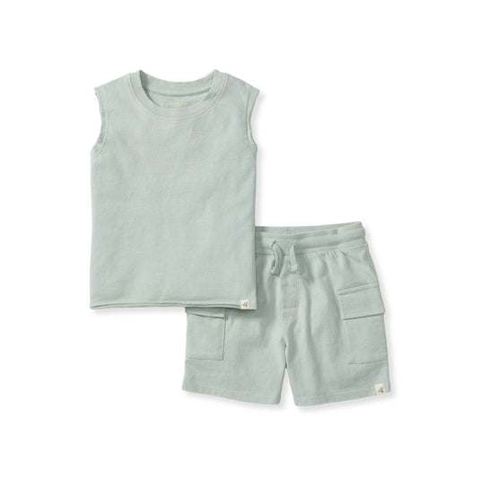 Boys Burt's Bees Slate Cargo Short Set