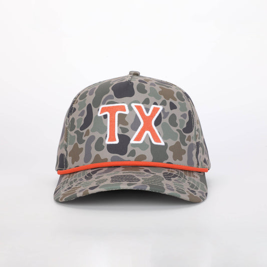 Texas Outfitters TX Duck Camo & Orange Hat
