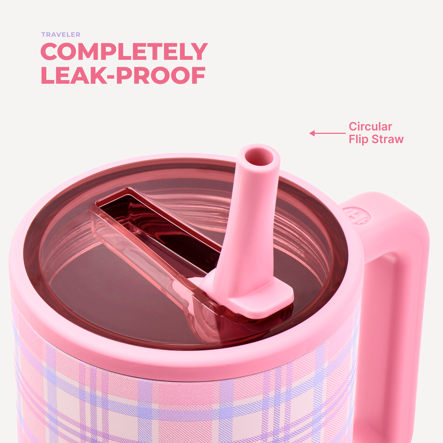 HydroJug Daydream Pink Plaid Water Bottle