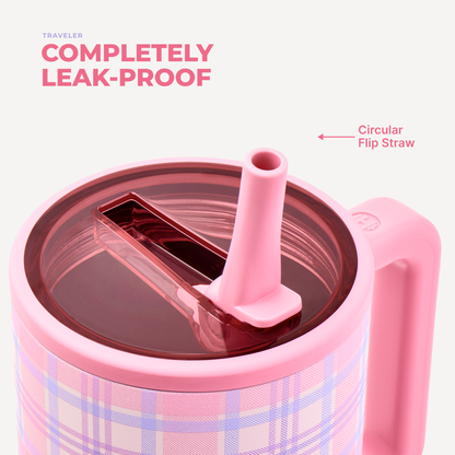 HydroJug Daydream Pink Plaid Water Bottle