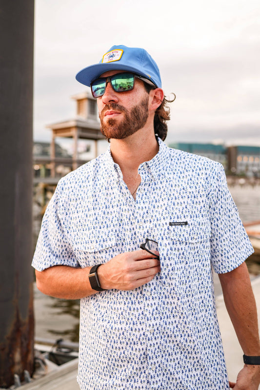 Mens Salt Water Soul Blue Bonnet Fishing Shirt