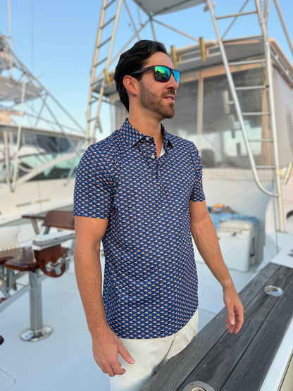 Mens Salt Water Soul Hang Tail Polo