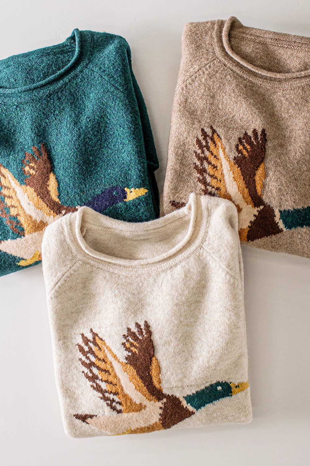 Flying Mallard Duck Sweater