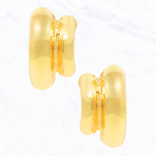 Rosalind Chunky Dome Huggie Earrings