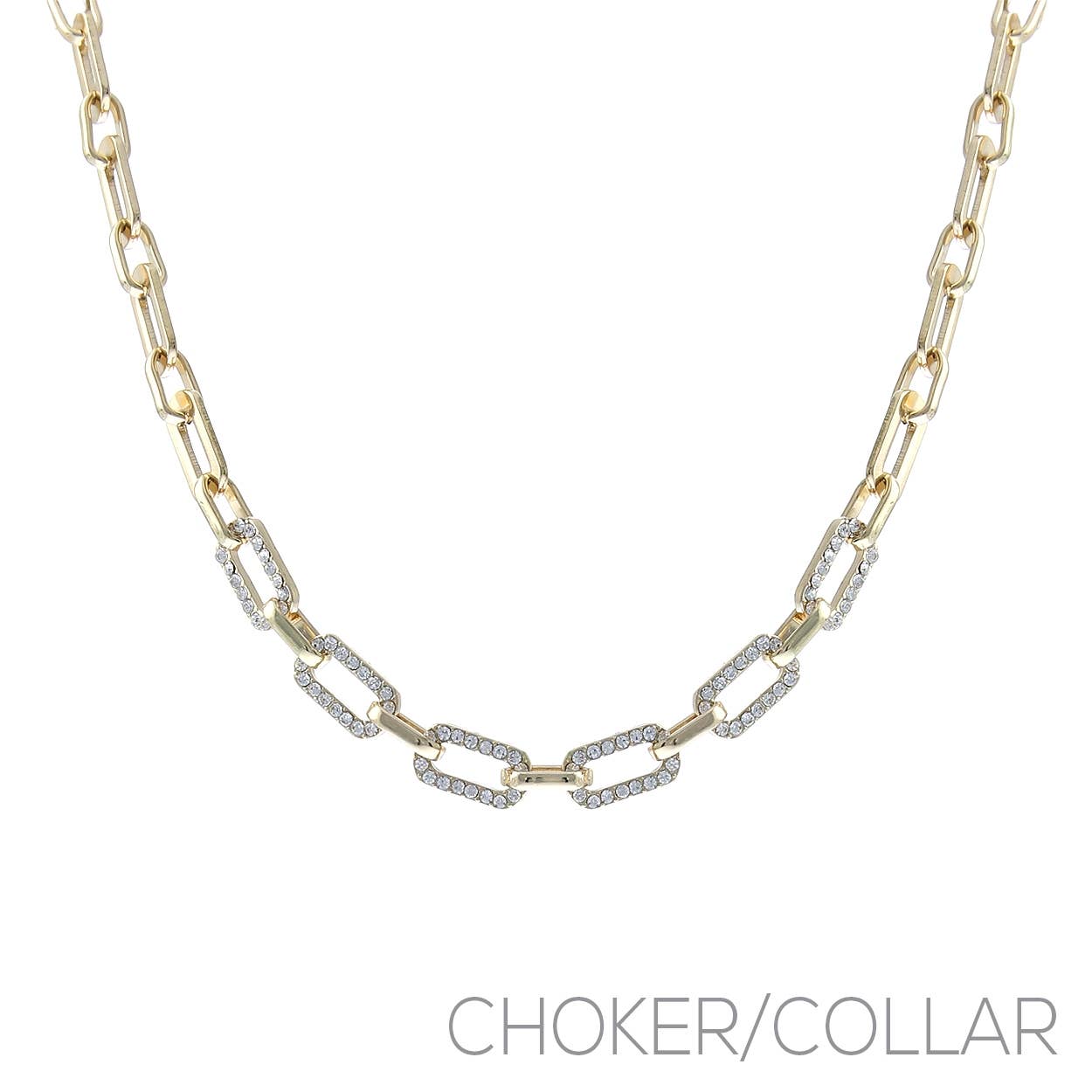 Solaris Crystal Chain Choker Necklace