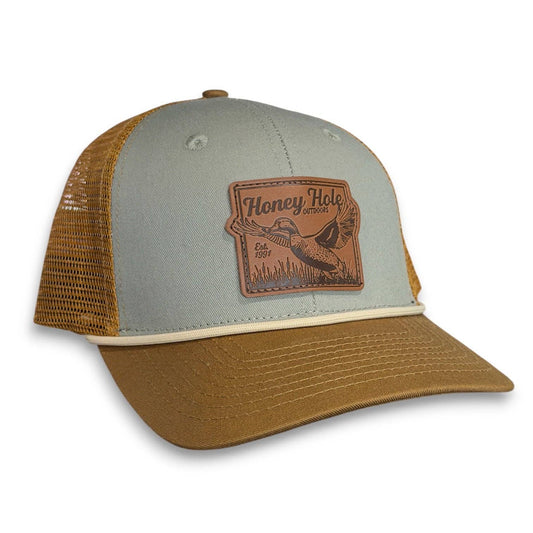 Mens Honey Hole Trucker Duck Rope Trucker Hat
