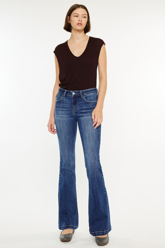 Kancan Annie Petite Mid Rise DW Flare Jeans