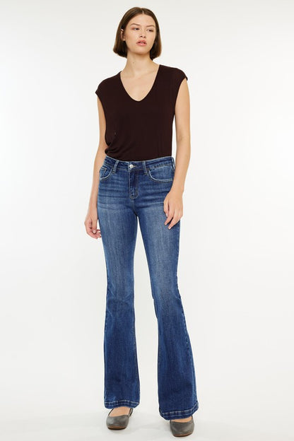 Kancan Annie Petite Mid Rise DW Flare Jeans