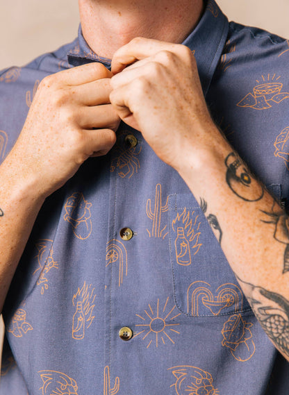 Mens Silverfall Adios Burritos Buttondown Shirt