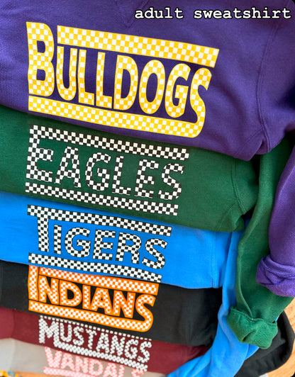 Checkered Edgewood/Eustace Bulldogs Spirit Wear